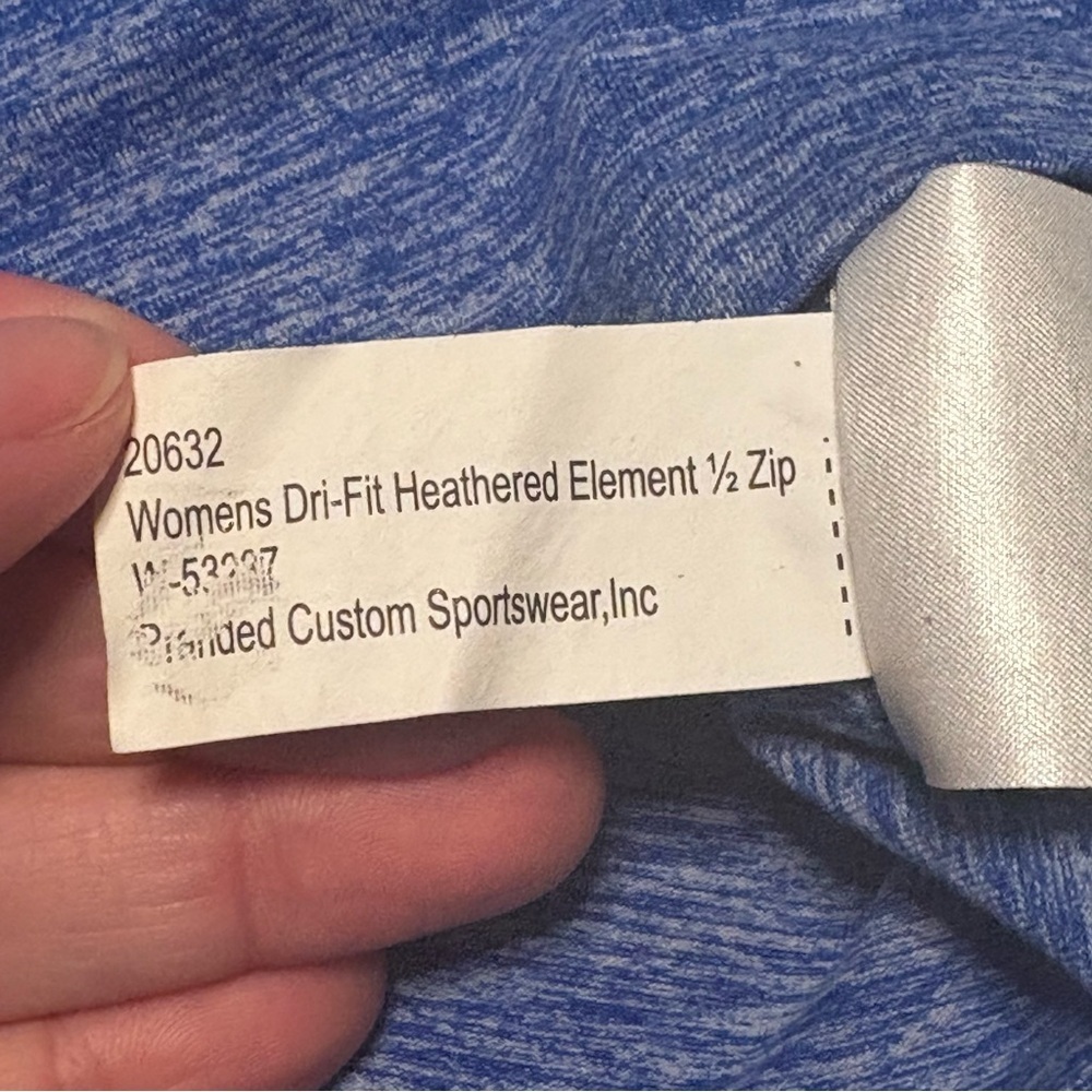 Nike Women's Heathered Blue Quarter-Zip Sweatshirt - Picture 10 of 12